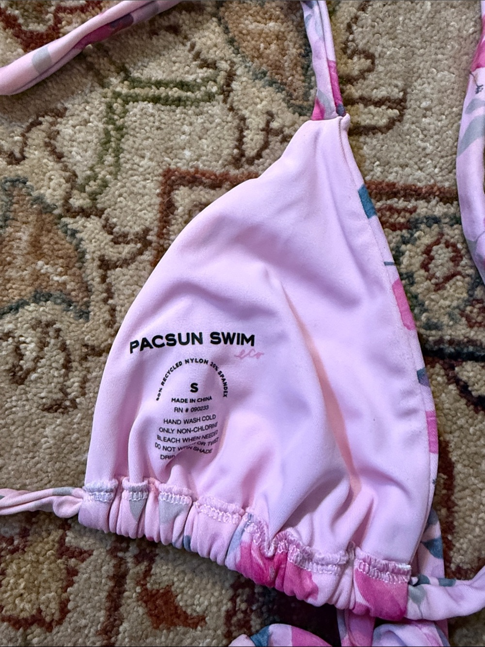 PacSun Pink Floral Swim Suit - Picture 3 of 4